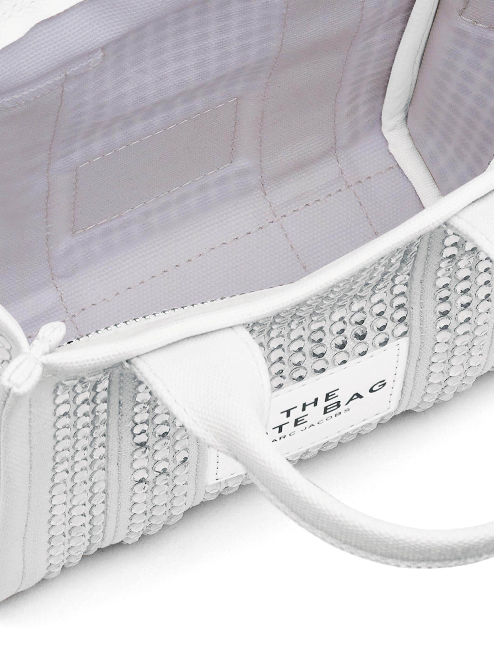 Marc Jacobs Women's The Crystal Canvas Small Tote Bag In White
