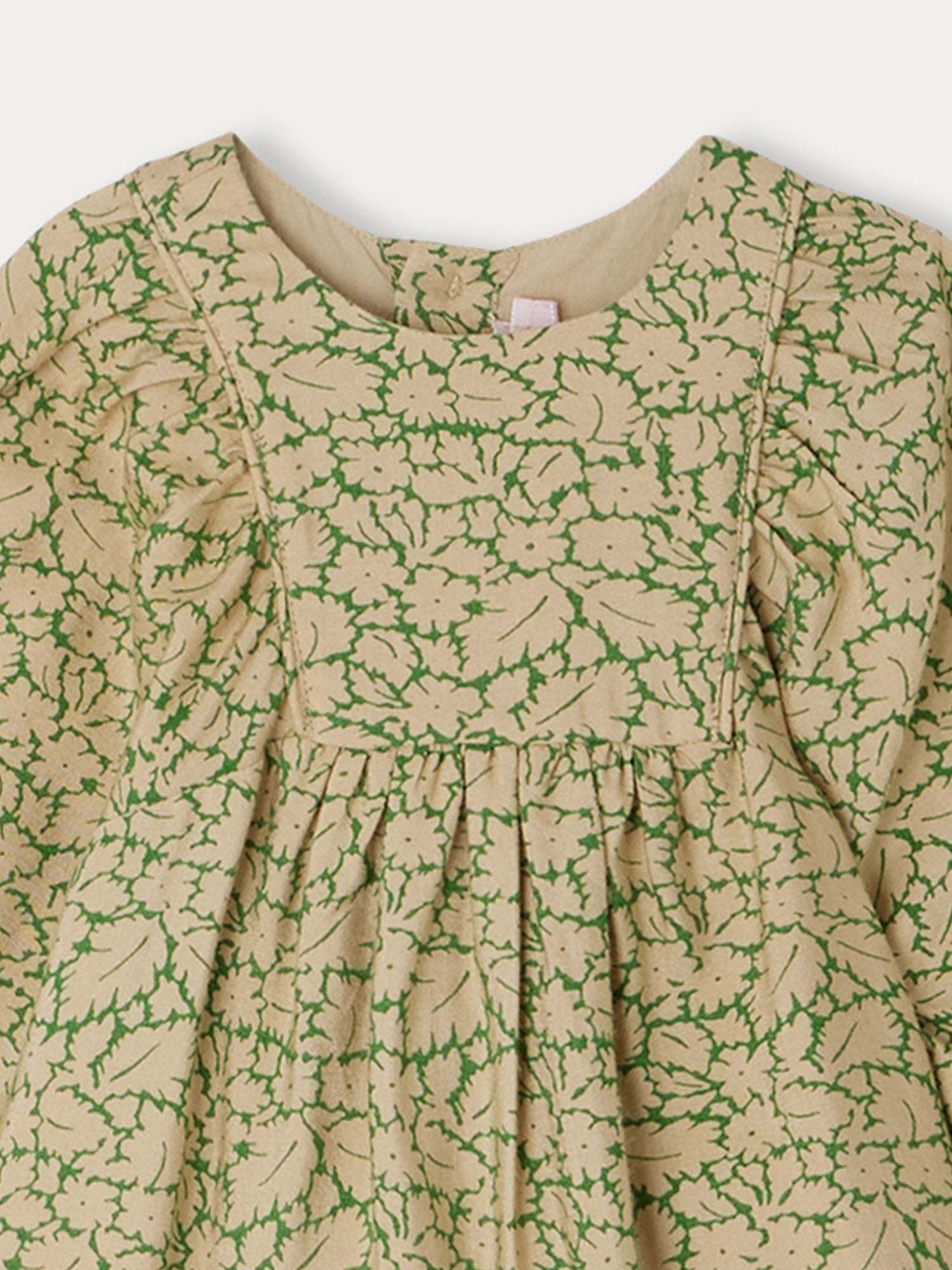 Bonpoint Pearl Button Dress In Nude