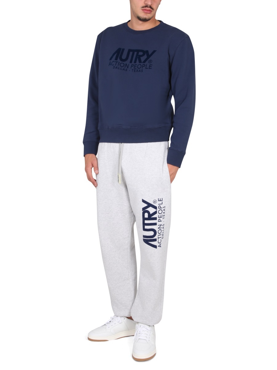 Shop Autry Long-sleeved Sweater In Blue