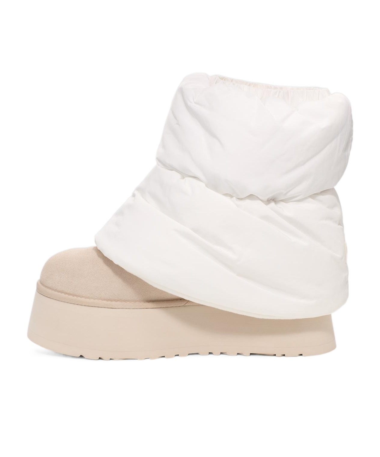 Ugg Suede Mini Dipper Puffer Boots 50 In White