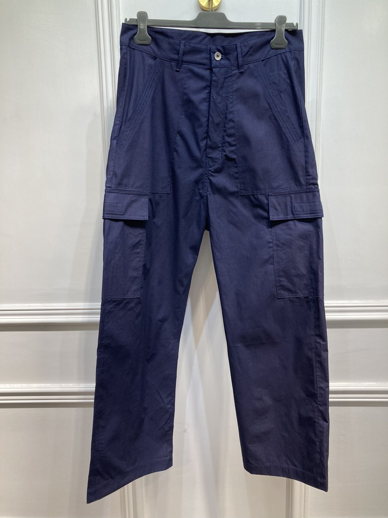 Rick Owens Drkshdw Logo Casual Pants In Blue