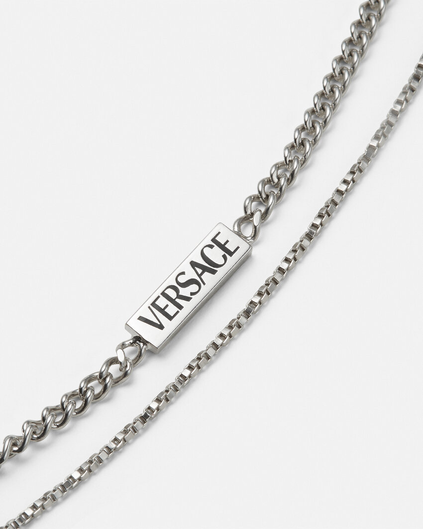 Versace Bar-pin Embellished Necklace