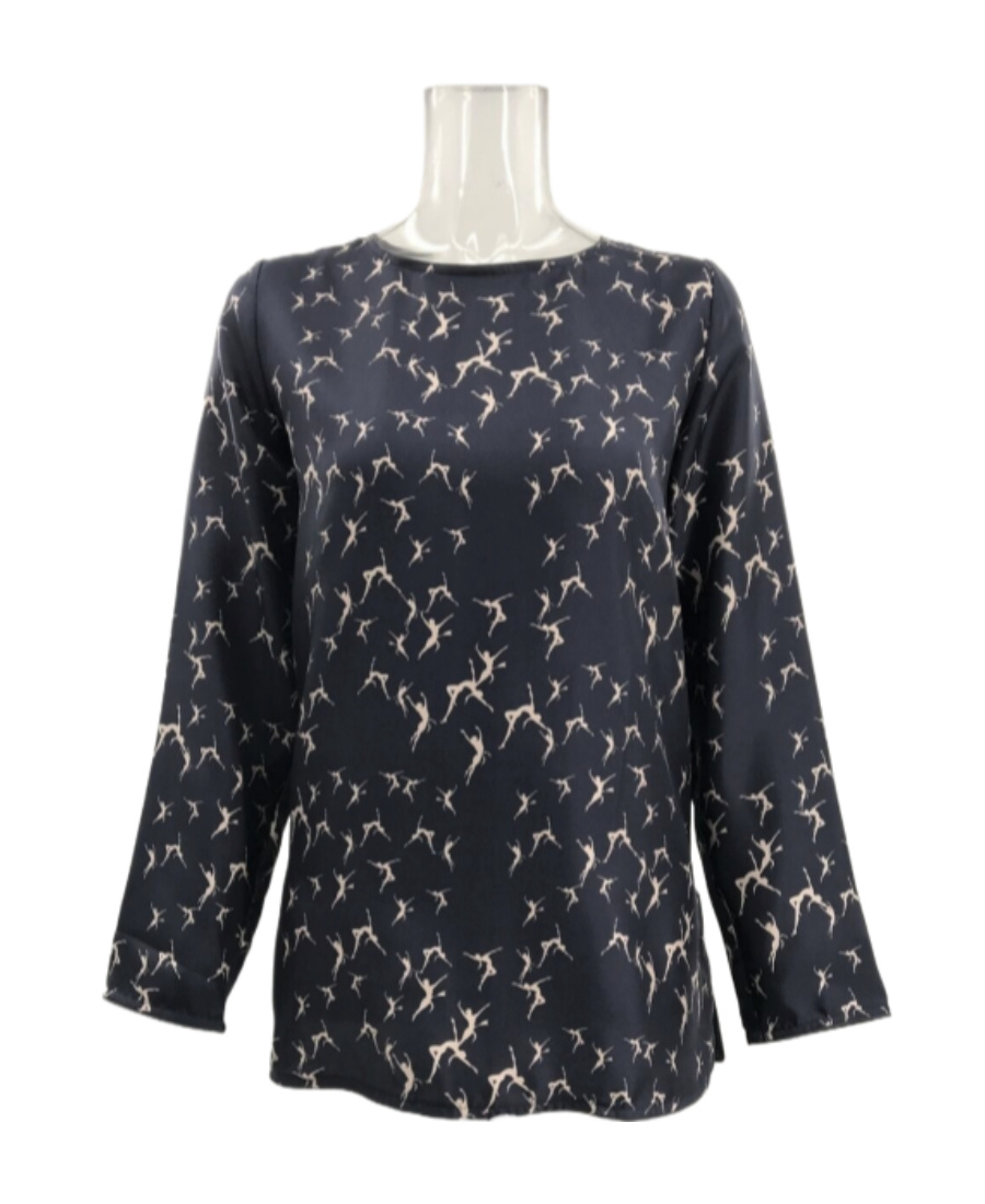 Max Mara Round-neck Blouse In Black