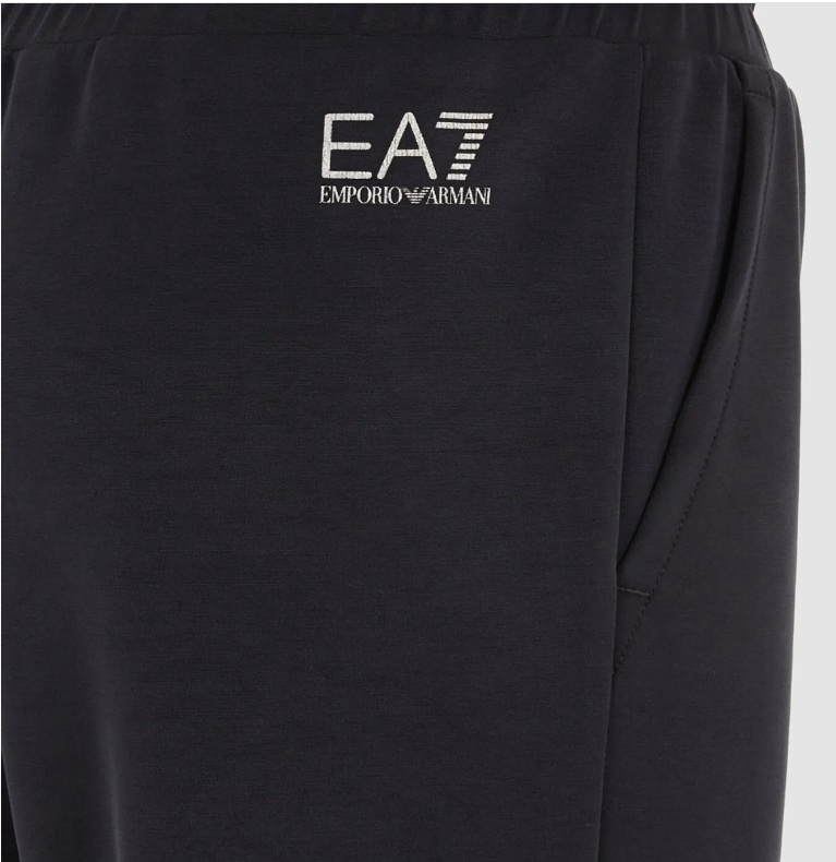 EA7 DRAWSTRING WAIST-EDGE SWEATPANTS