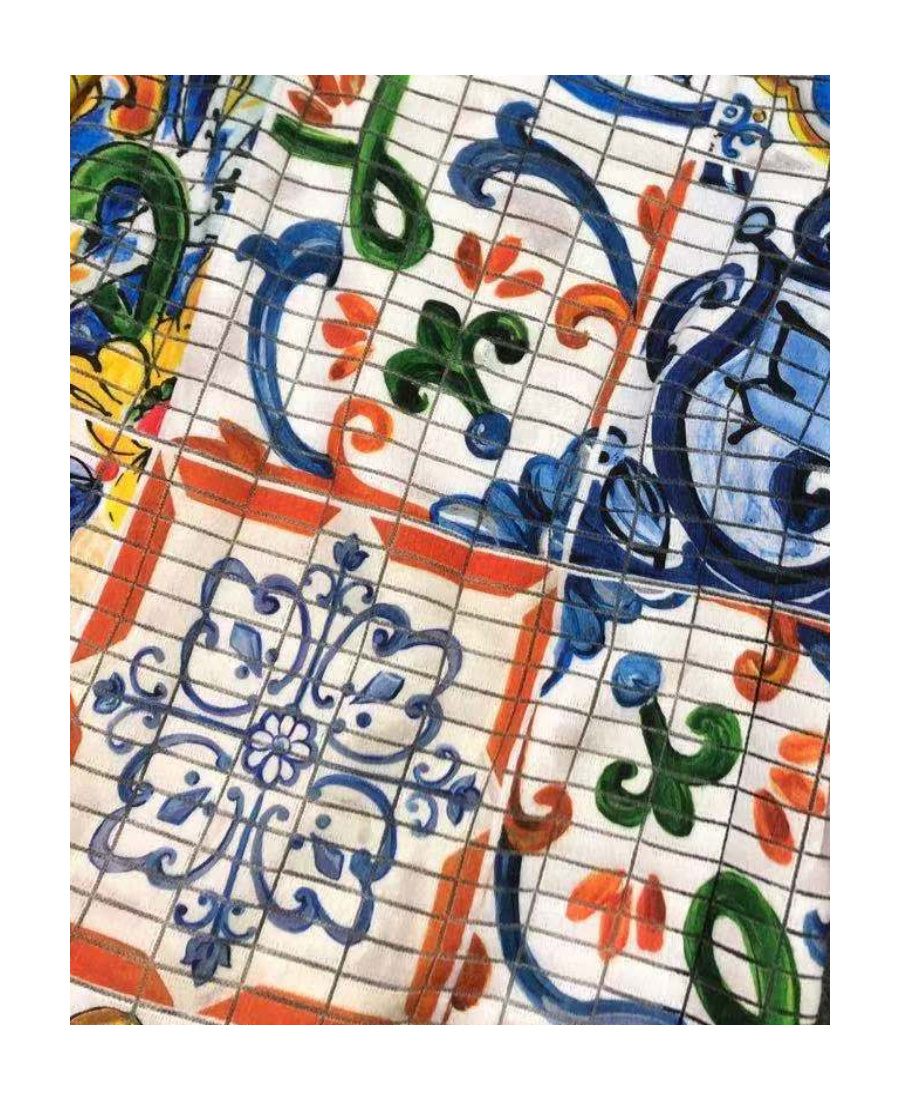 Dolce & Gabbana A Printed Dress In Multicolor