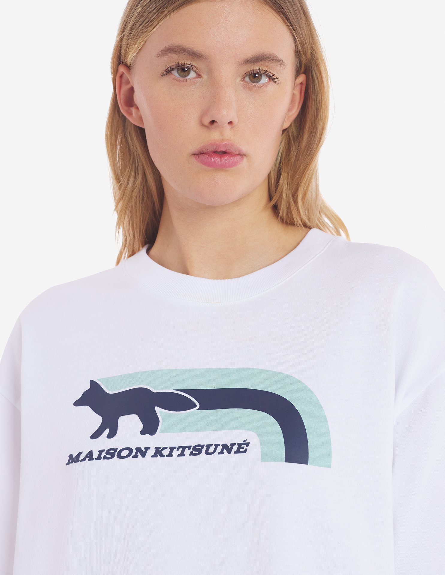 MAISON KITSUNÉ FLASH FOX-PRINT COTTON T-SHIRT
