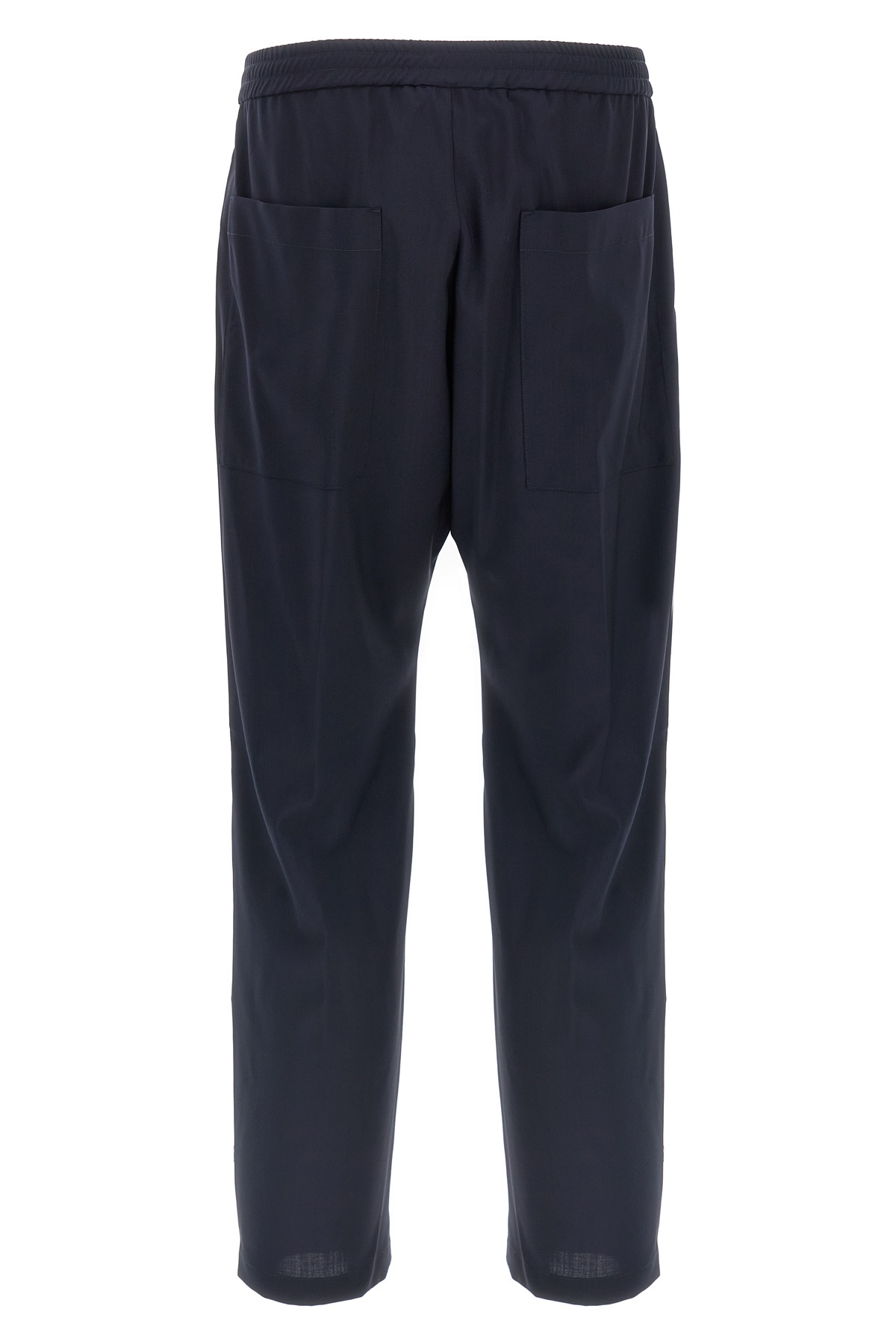 Barena Venezia Elastic Waistband Trousers With Back And Side Pockets In Blue