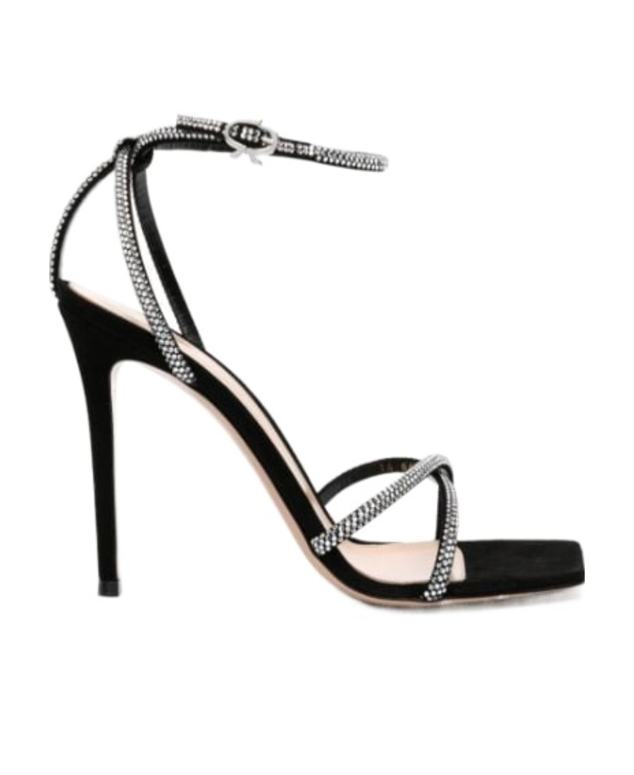 Gianvito Rossi Embellished Heeled Sandals In Black