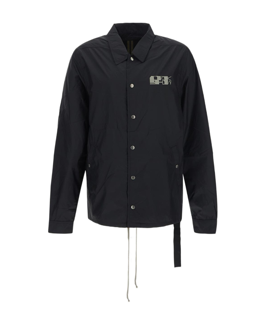 Rick Owens Drkshdw Logo-print Snap Front Jacket In Black
