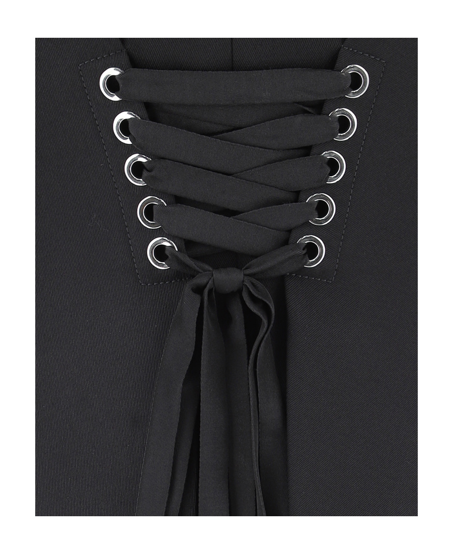 Alexander Mcqueen Rear-tie Single-breasted Blazer In Black