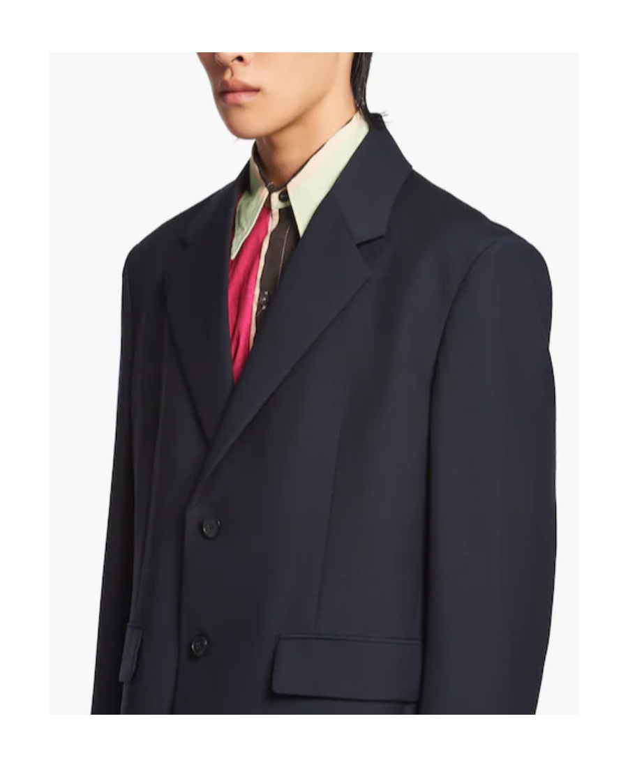 Prada Navy Single Breasted Blazer In Blue
