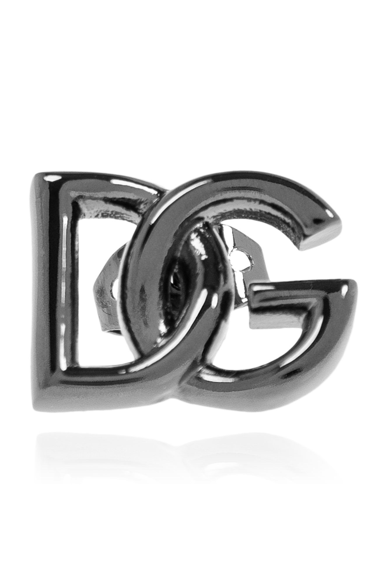 Dolce & Gabbana Dg-logo Earrings In Metallic