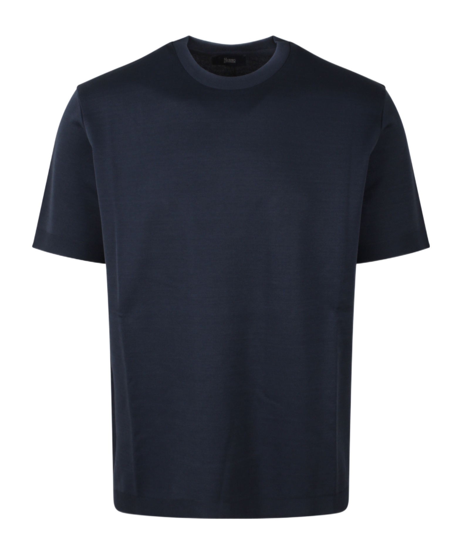 Herno Men Blue Superfine Cotton Stretch T-shirt