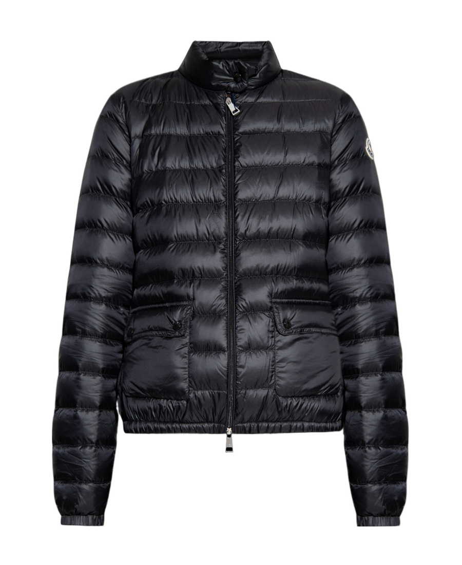 Moncler Lans Down Jacket With Pockets On The Front In Black