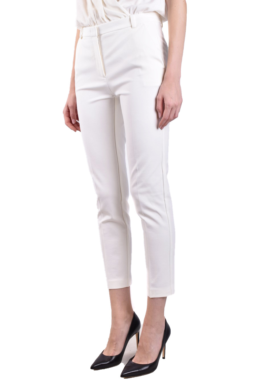 Pinko White Skinny Trouser In White