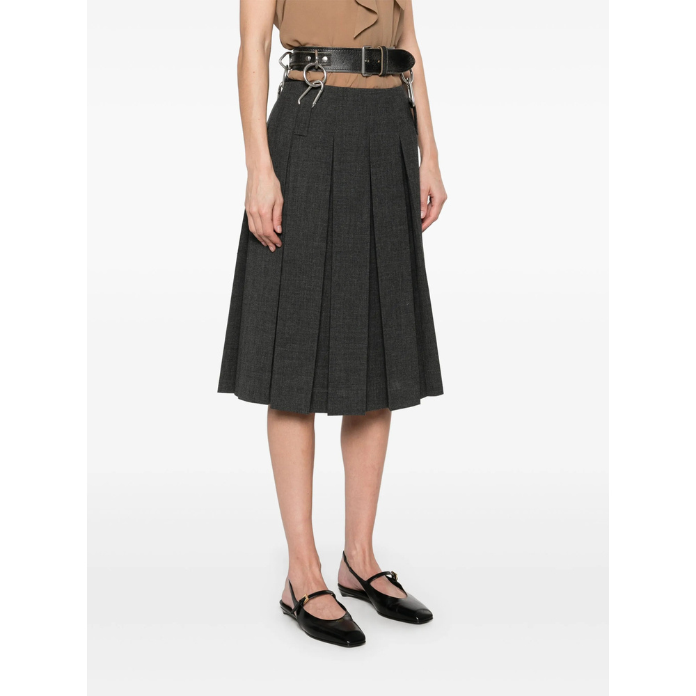 Prada Pleated Skirts In Black