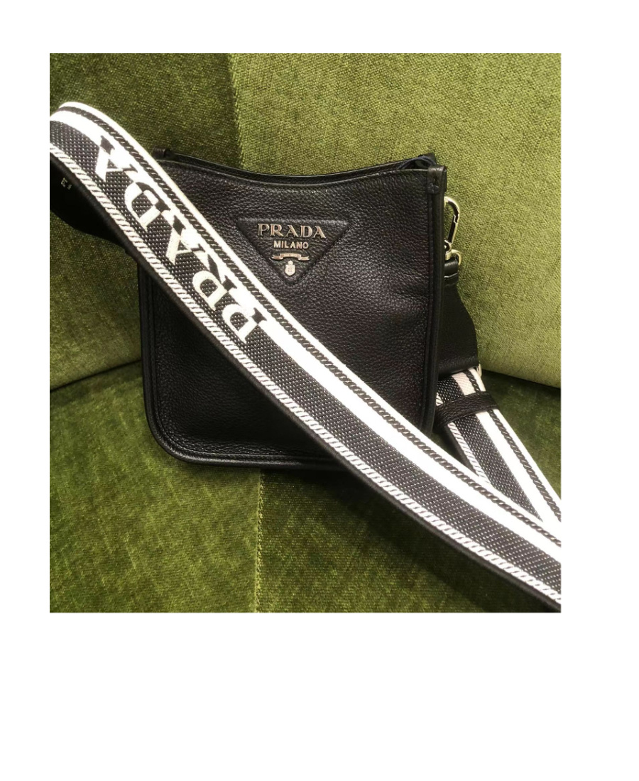 Prada Leather Mini Shoulder Bag In Black