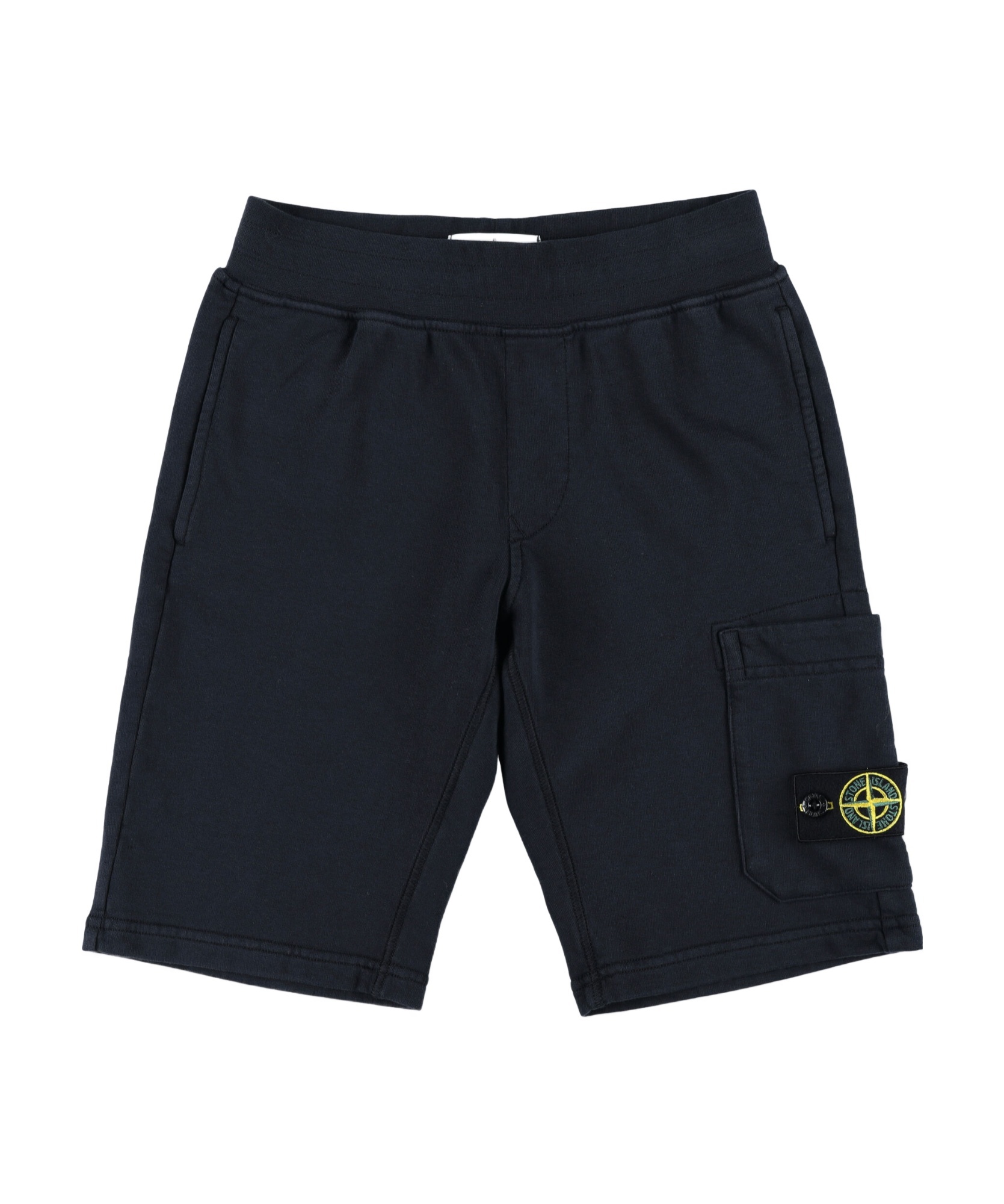 Stone Island Elastic Waist Shorts In Blue