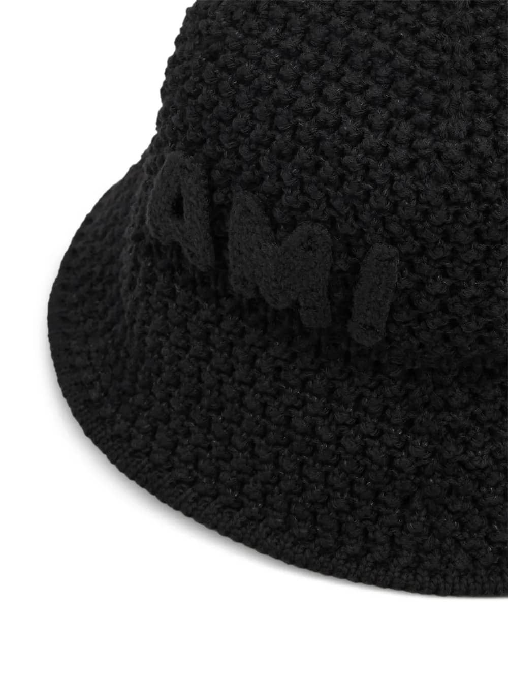 Ami Alexandre Mattiussi Knitted Ami Patch Fisherman Hat In Black