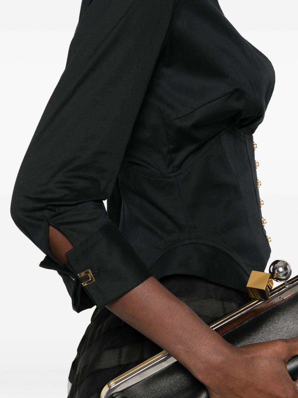 Elisabetta Franchi V-neck Blouse In Black
