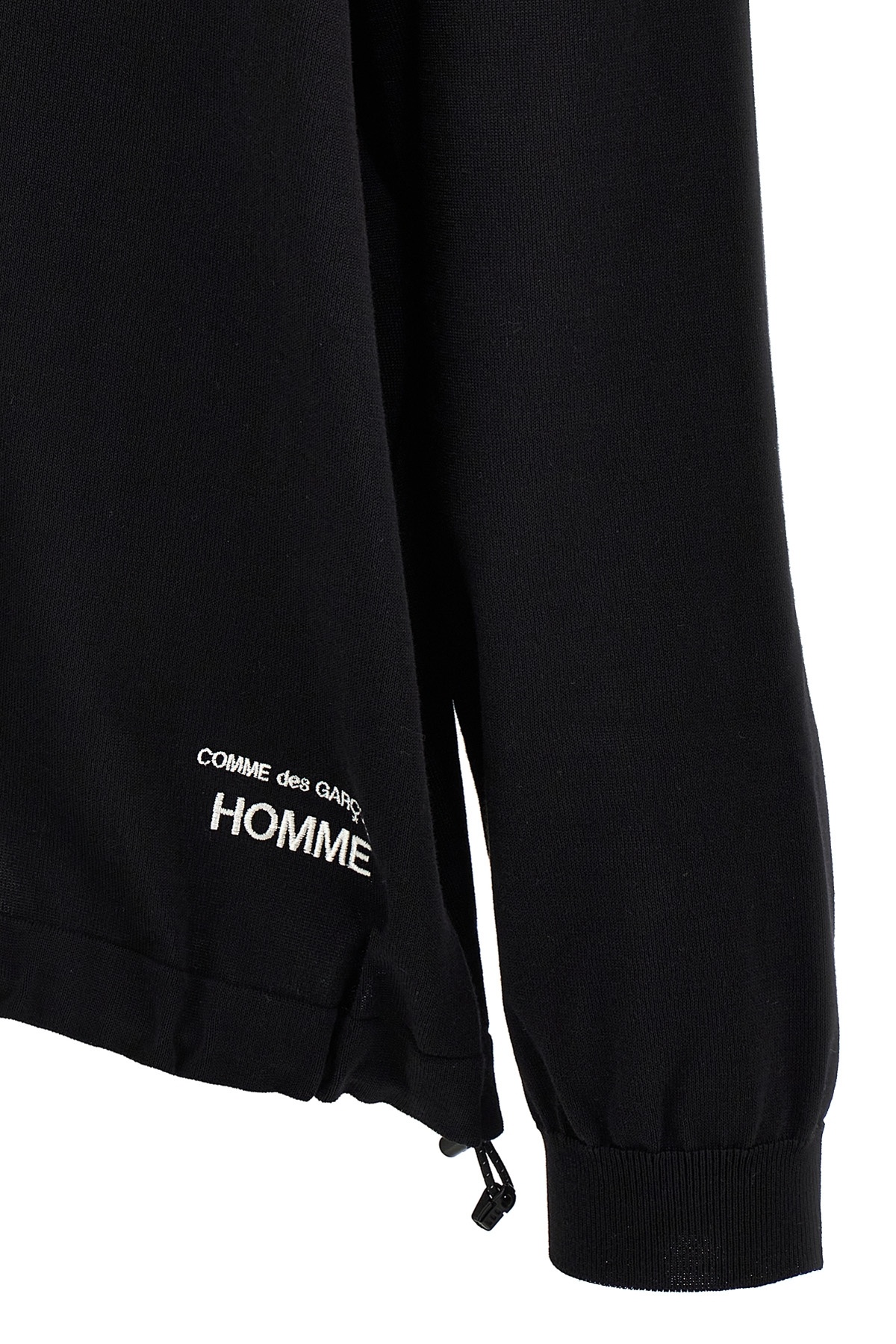 Comme Des Garçons Contrasting Logo Embroidery Cotton Sweater