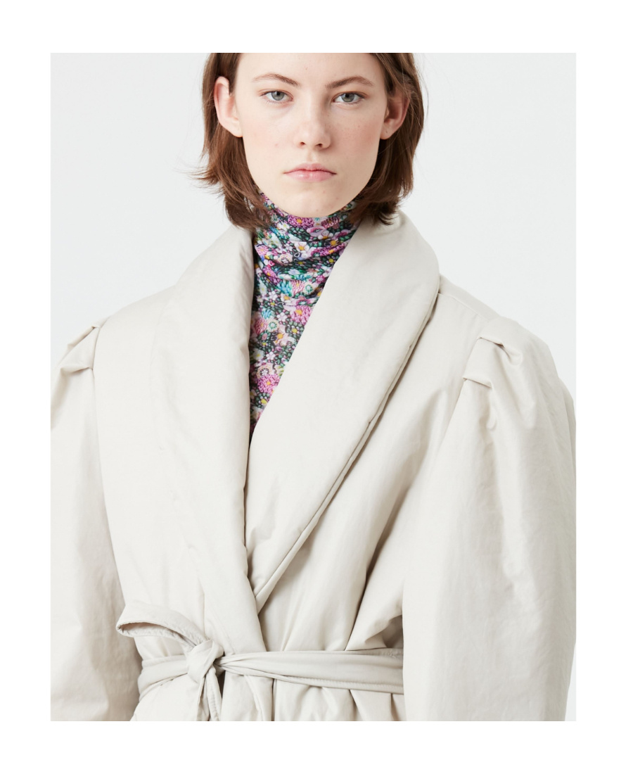 Isabel Marant Belted Quilted Jacket In White