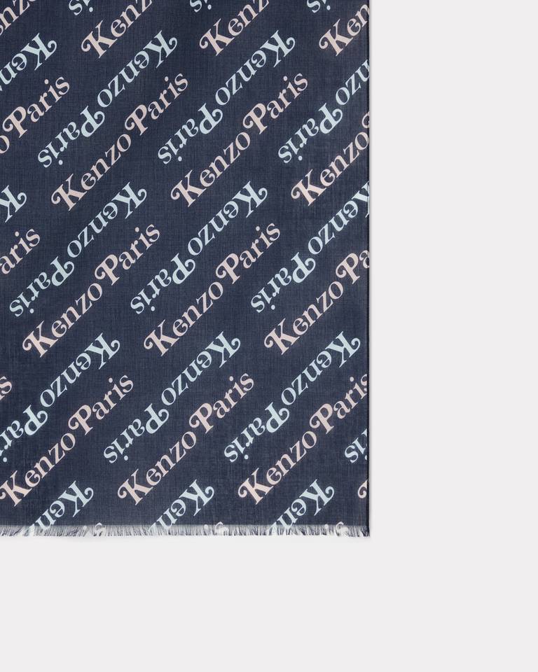 Kenzo Pattern Scarf In Blue