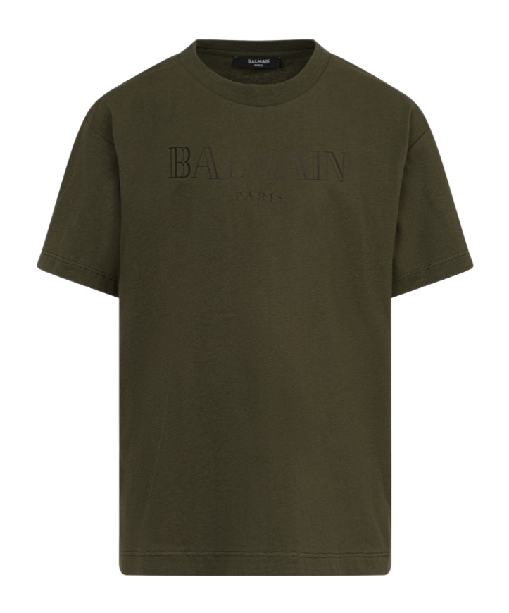 Balmain Logo-print T-shirt In Green
