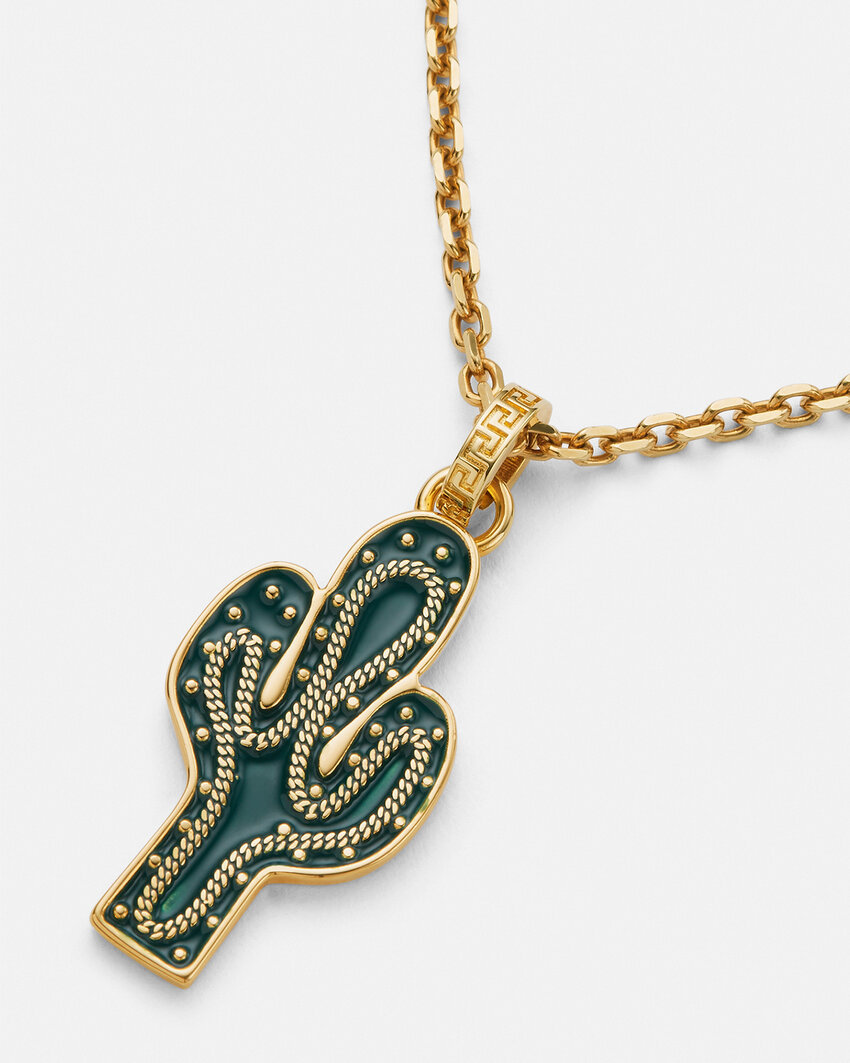 Versace Medusa-charm Chain Necklace In Yellow
