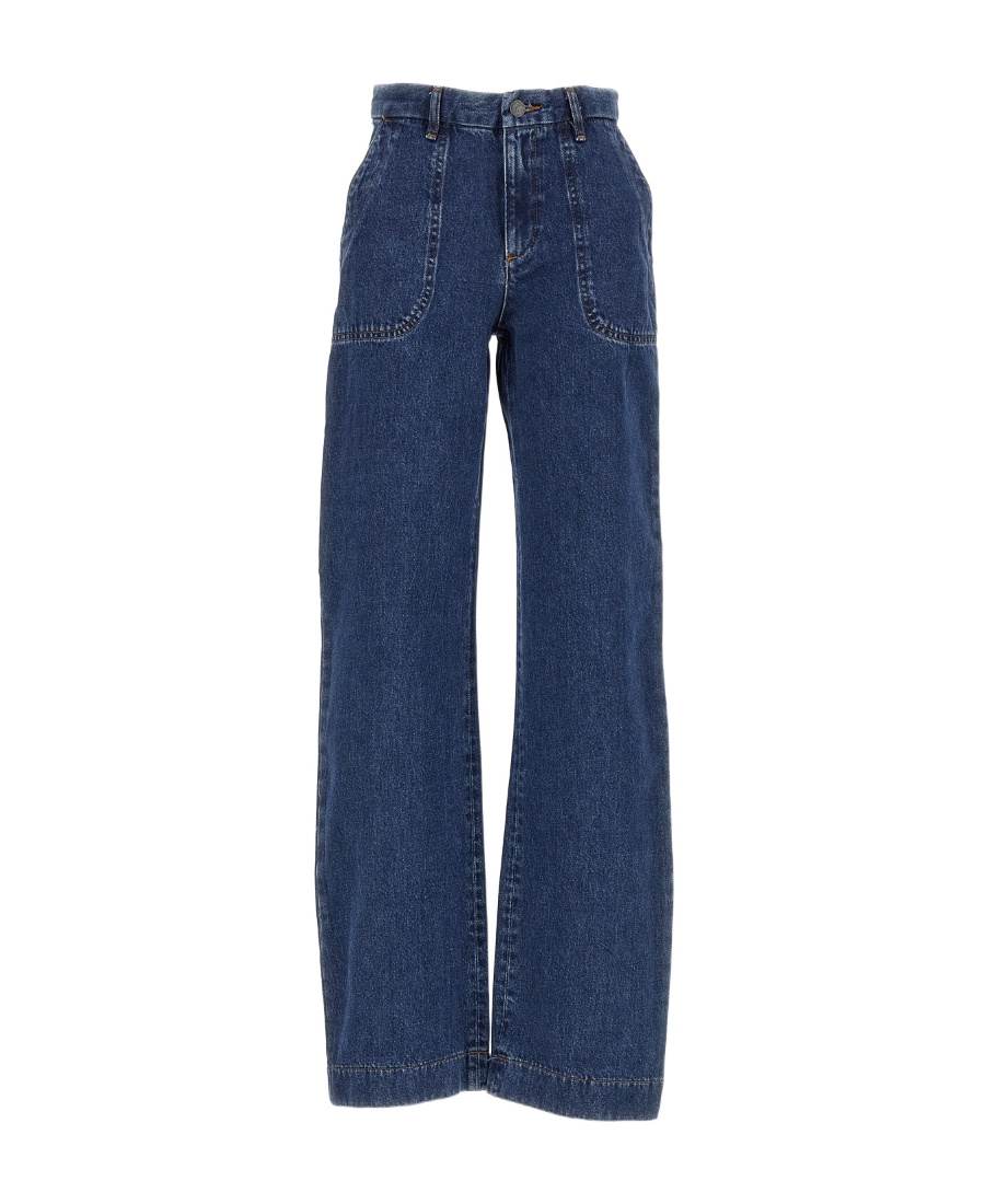 Apc High-waist Flared Jeans In Blue