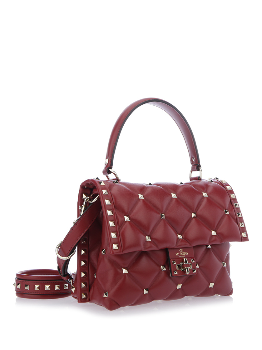 Valentino Candystud Tote Bag In Red