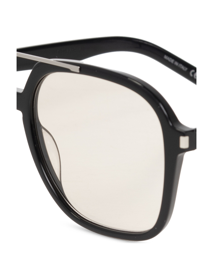 Saint Laurent Eyewear Rectangular Frame Sunglasses In White