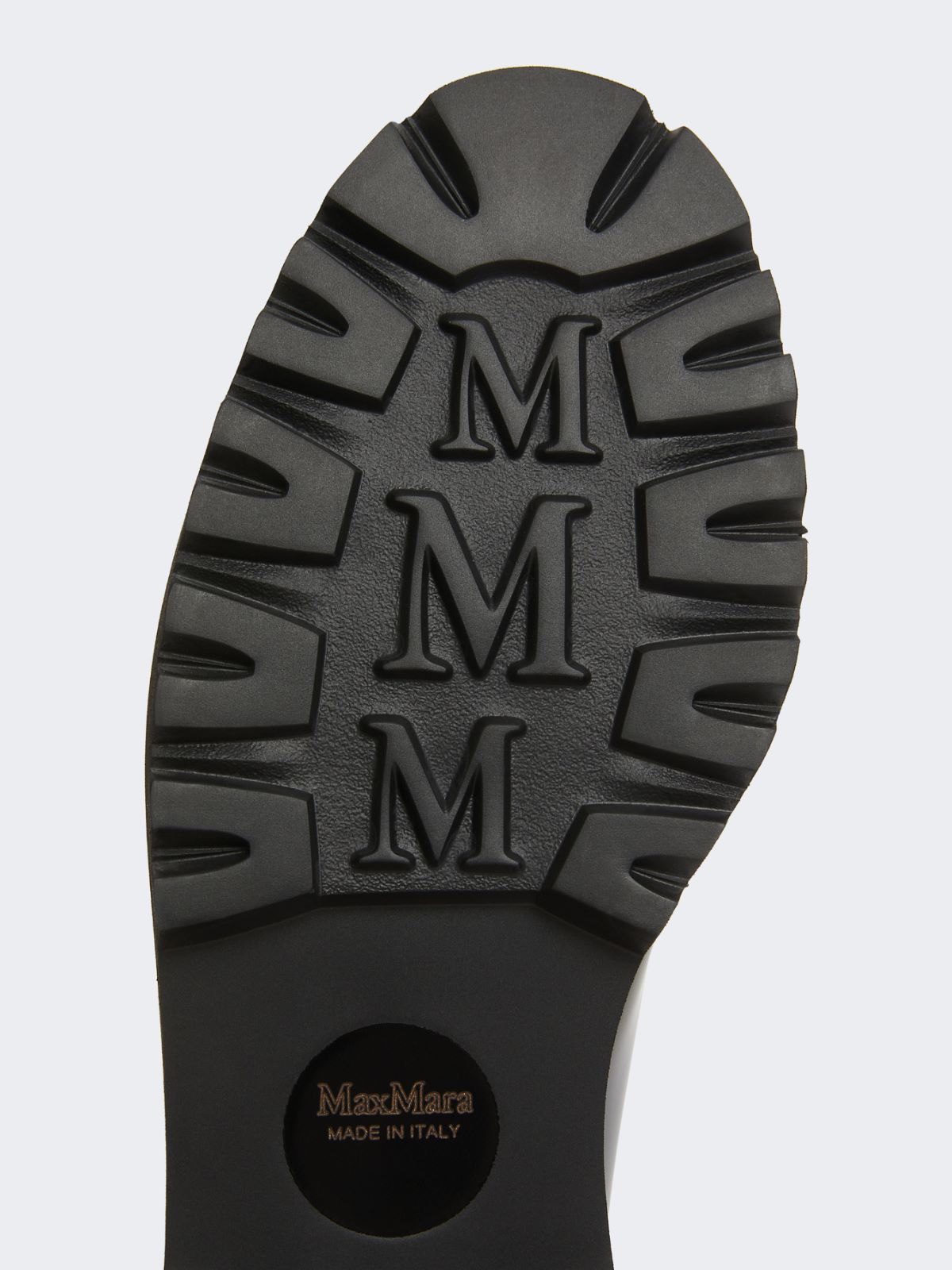 Max Mara Leather And Suede Lace-up Shoes In Black