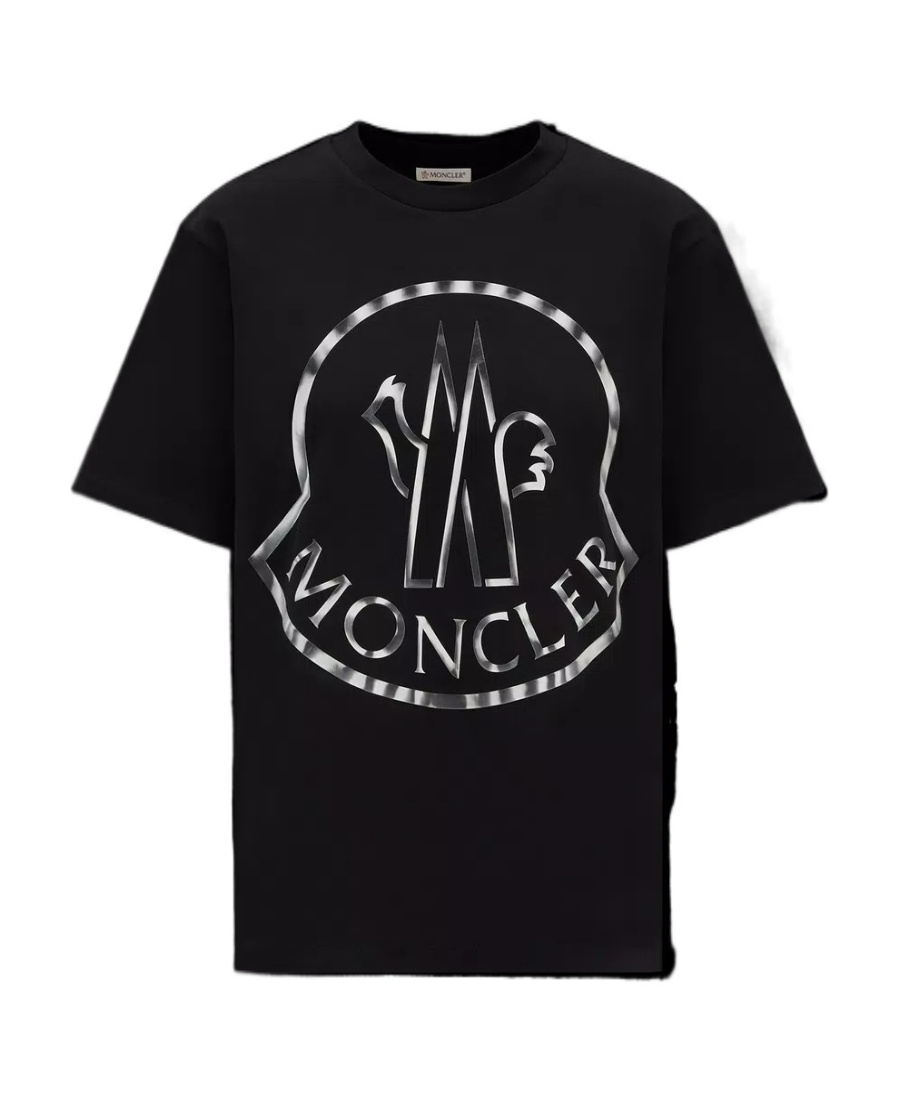 Moncler Logo-print Short-sleeve T-shirt In Black