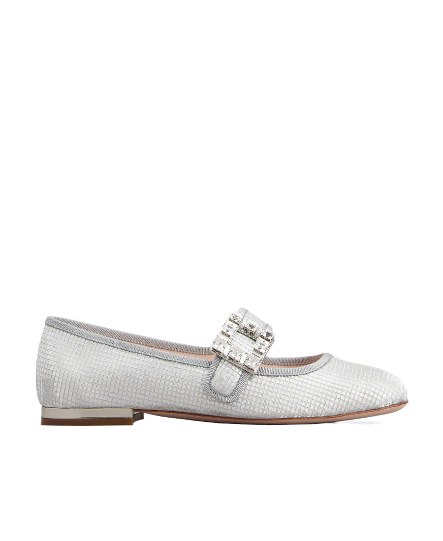 Roger Vivier Logo Flats In Gray