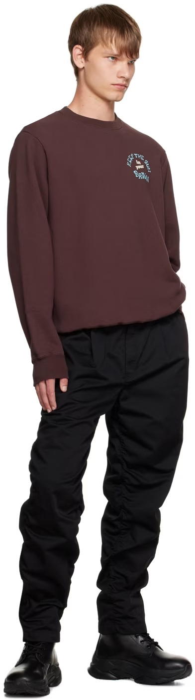 Undercover Round Neck Long-sleeved Sweater In Black
