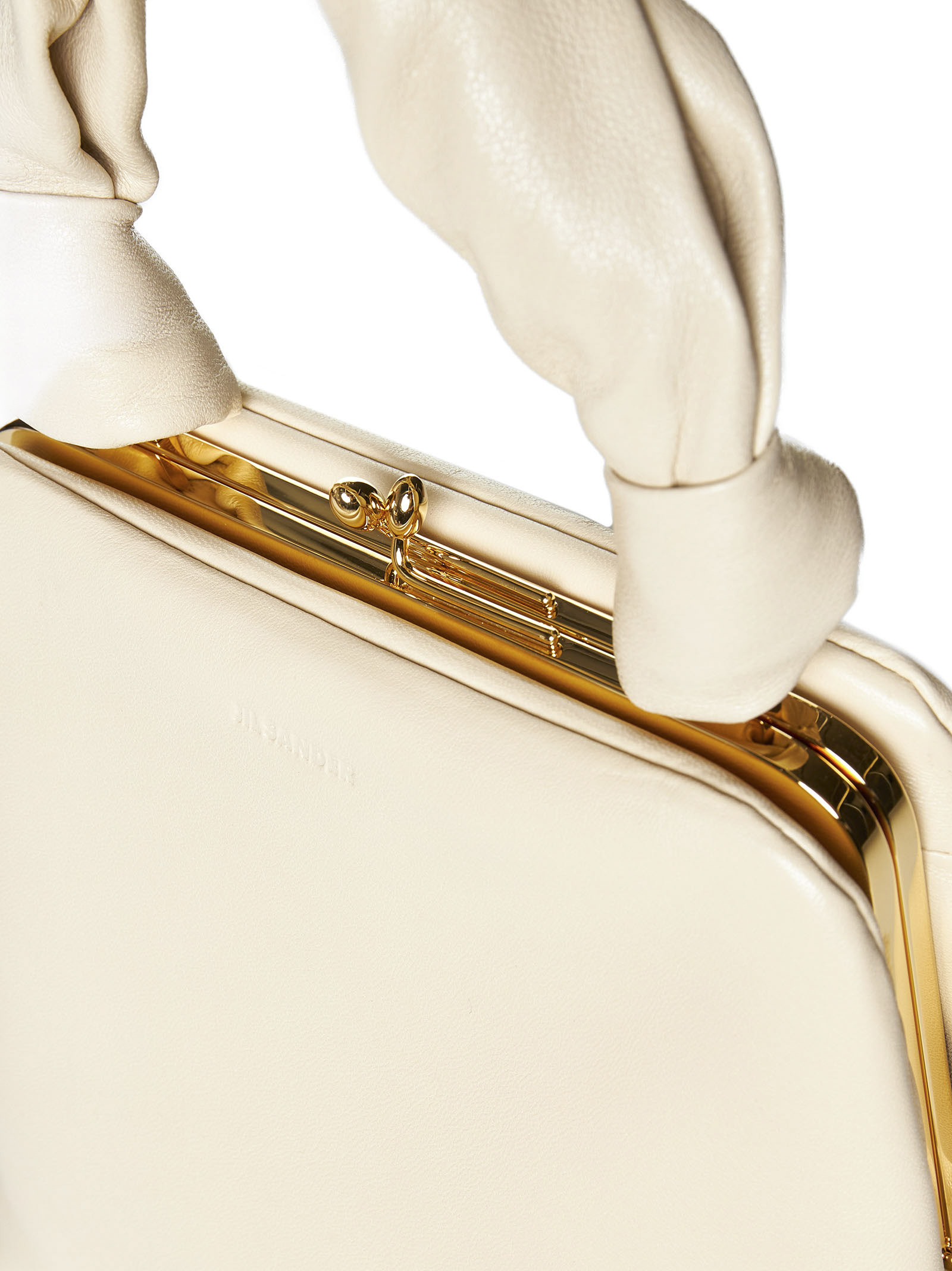 Jil Sander Small Goji Square Top-handle Bag In White