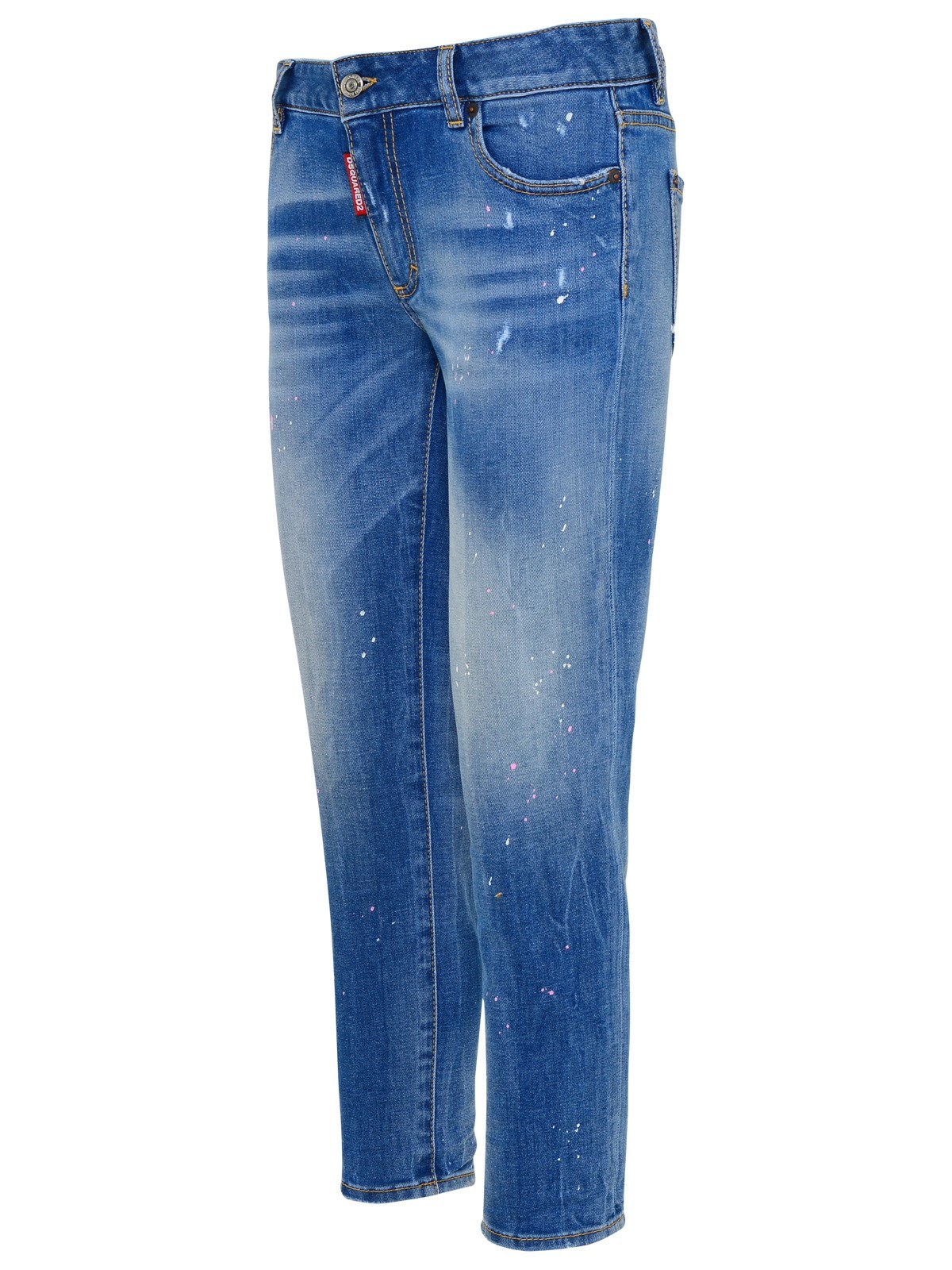 DSQUARED2 STONEWASHED CROP-LEG JEANS