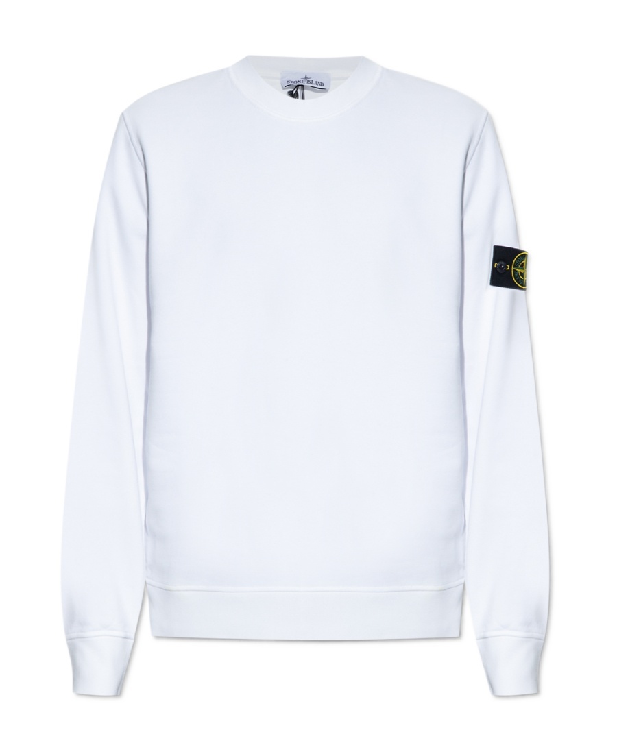 Stone Island Logo Patch Sweatshirt In Gray