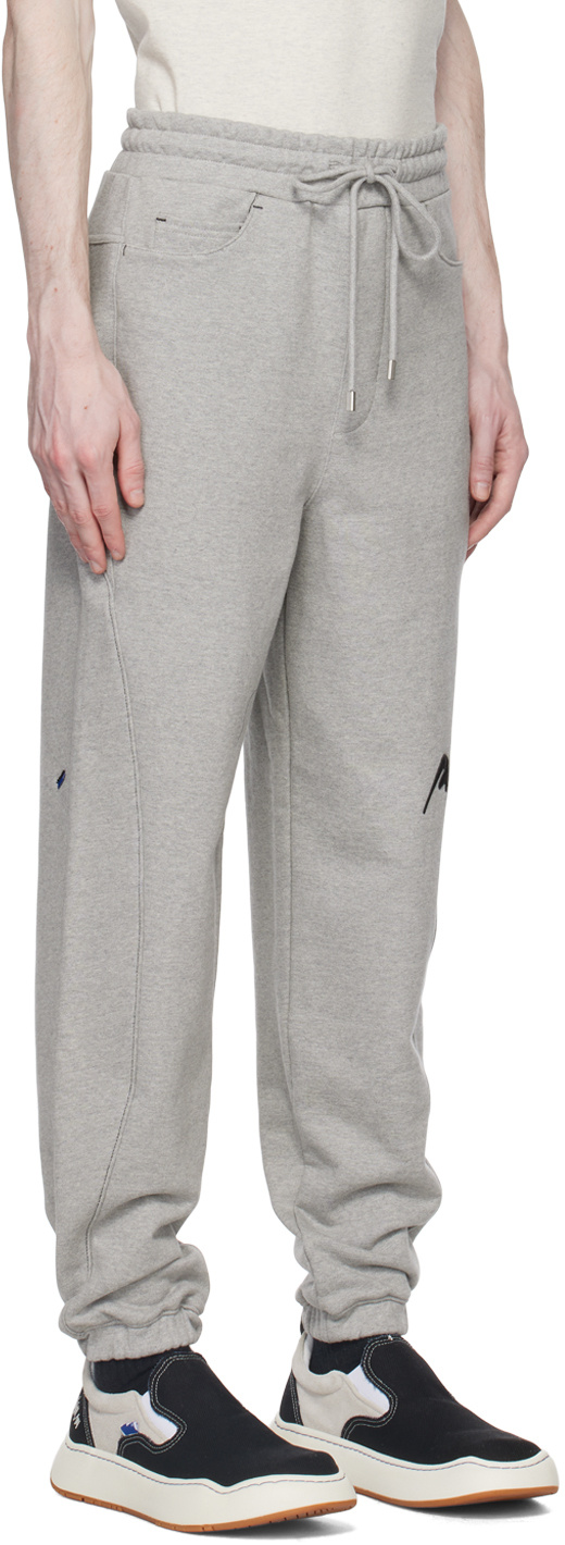 Ader Error Drawcord Elastic Waist Sweatpants In Gray