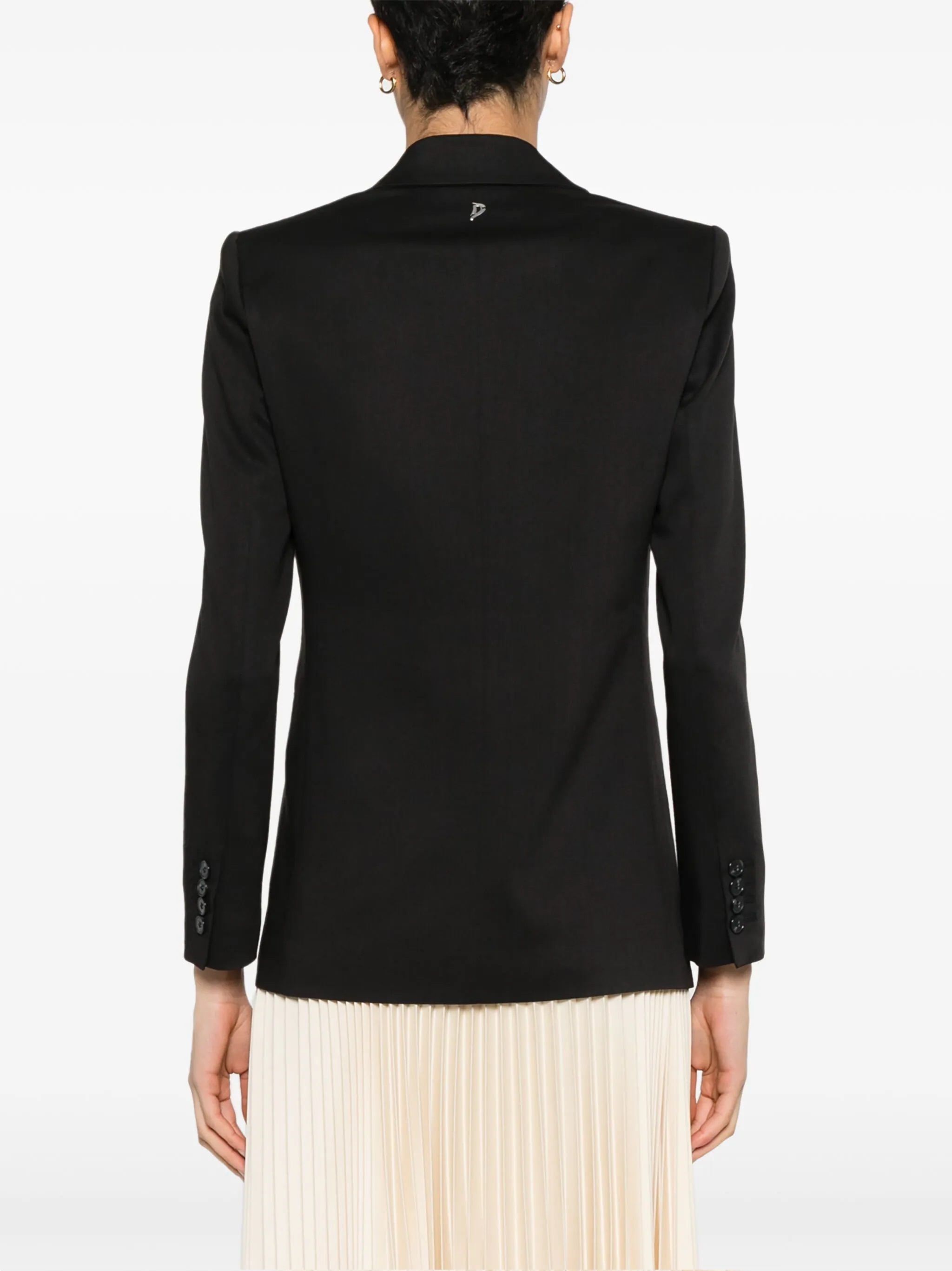 Shop Dondup Twill Cotton-blend Blazer In Black