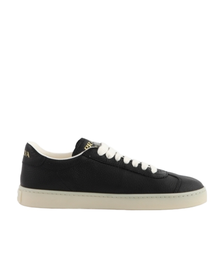 Prada Laced Sneakers In Black