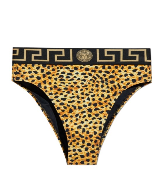 Versace Patterned Bikini Bottoms In Yellow