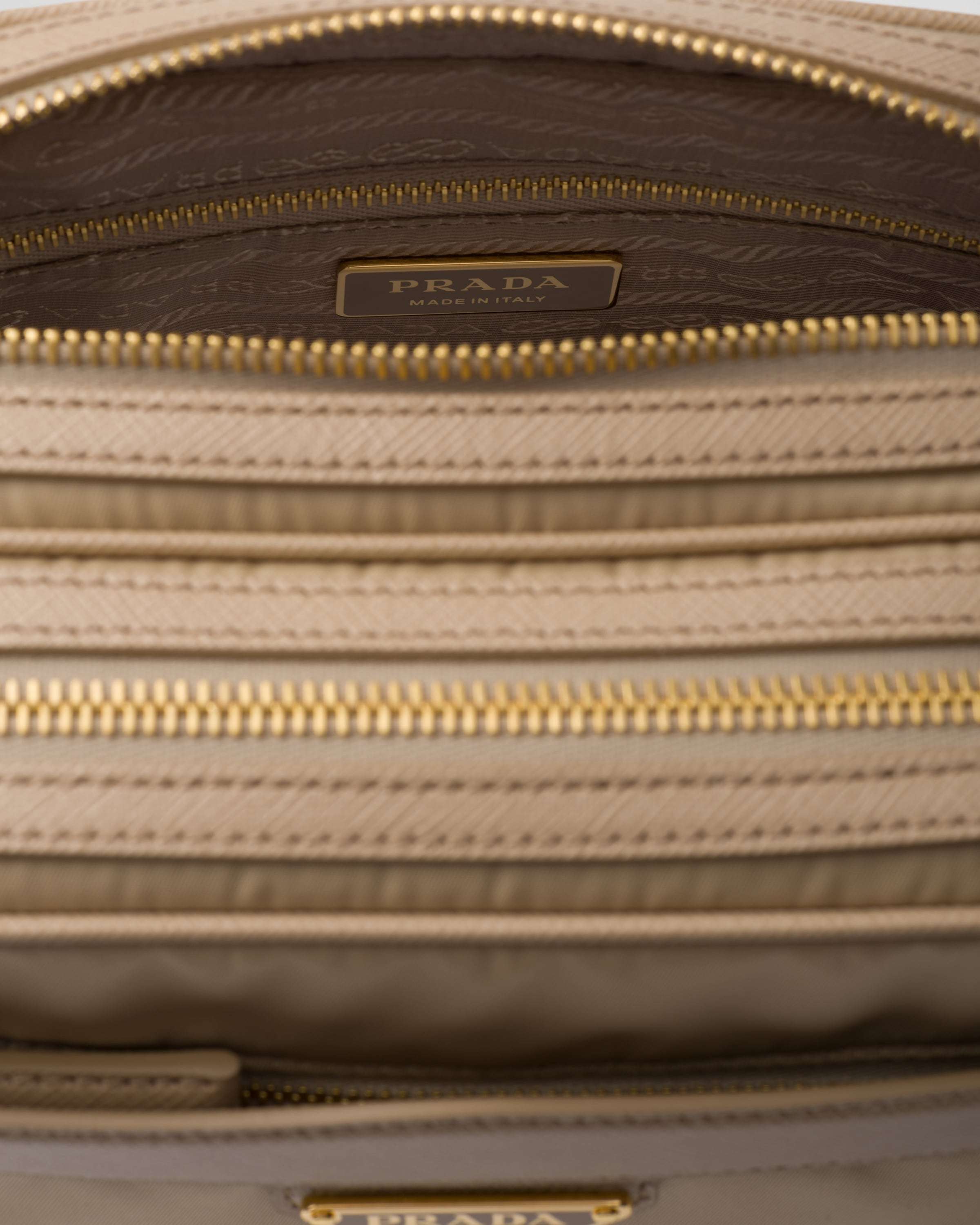 Prada Re-edition 1978 Re-nylon And Saffiano Leather Mini Shoulder Bag In Brown