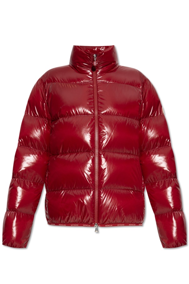 Moncler Abbadia Long-sleeved Down Jacket In Red