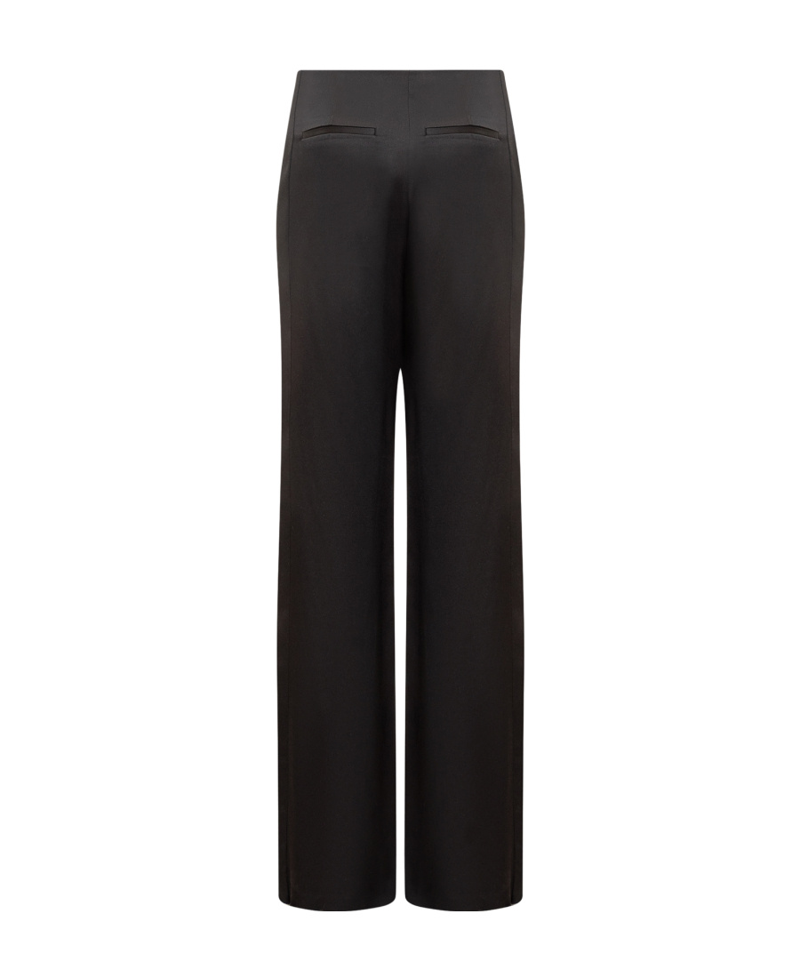 Msgm High-waist Straight-leg Trousers In Black
