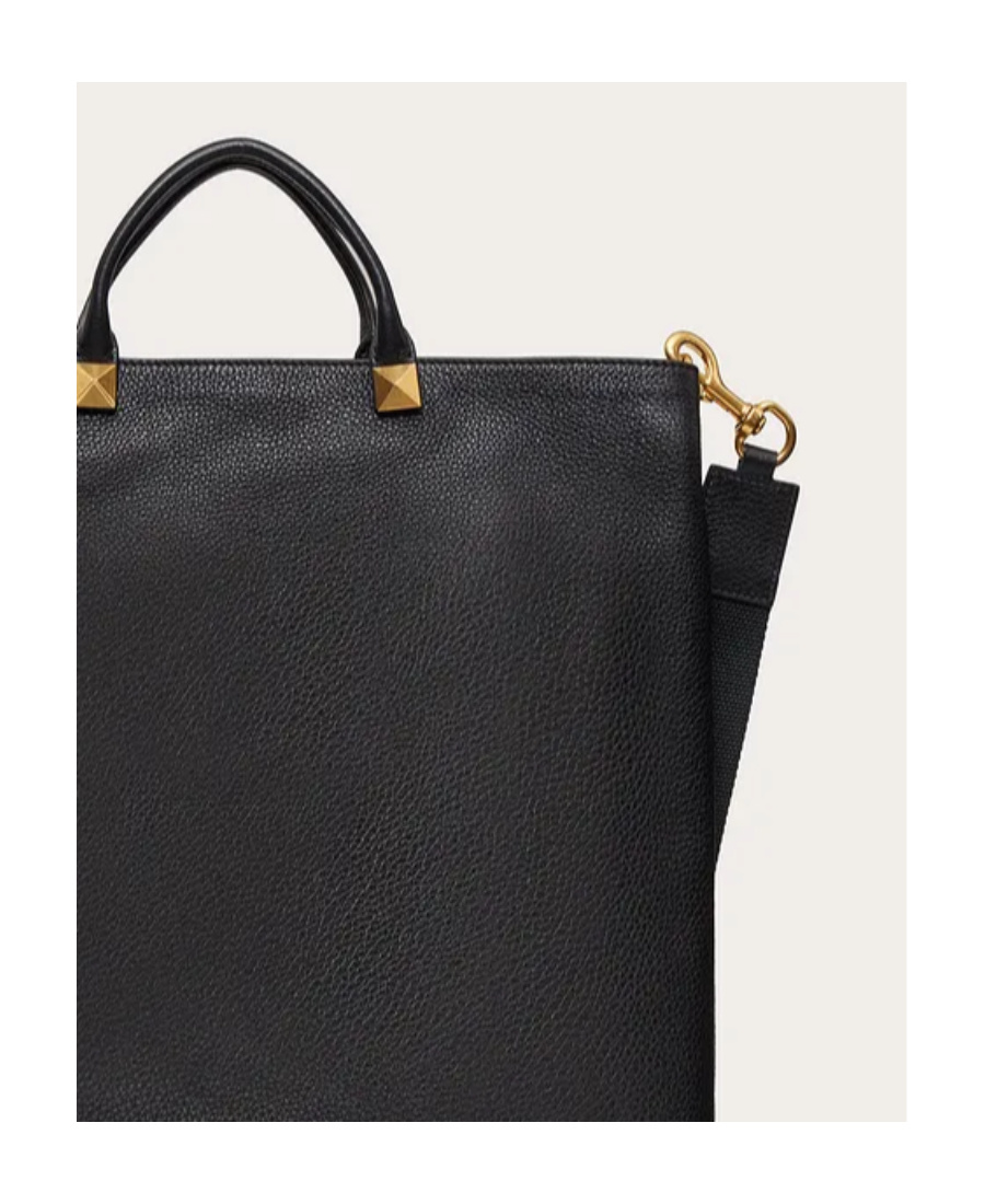Valentino Rockstud Tote Bag In Black