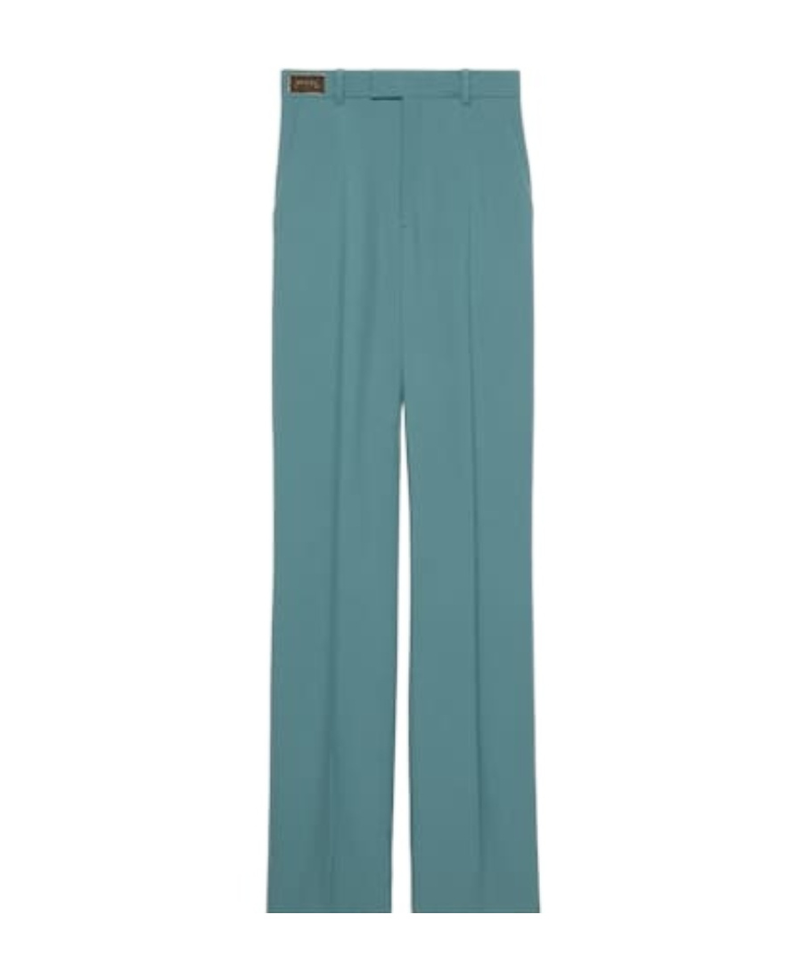 Gucci Horsebit Wool Trousers In Blue