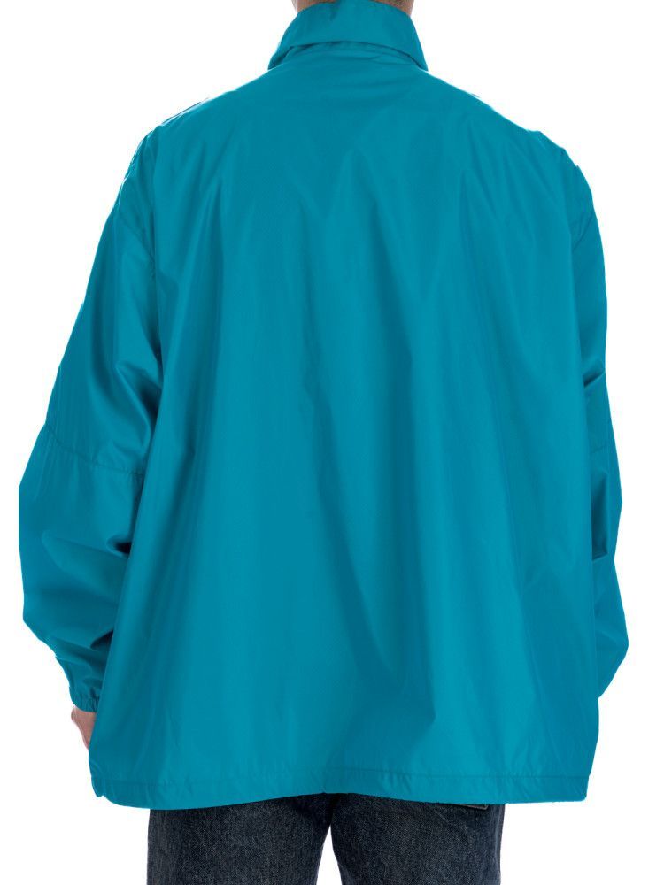 Balenciaga Windbreaker Logo Jacket In Blue