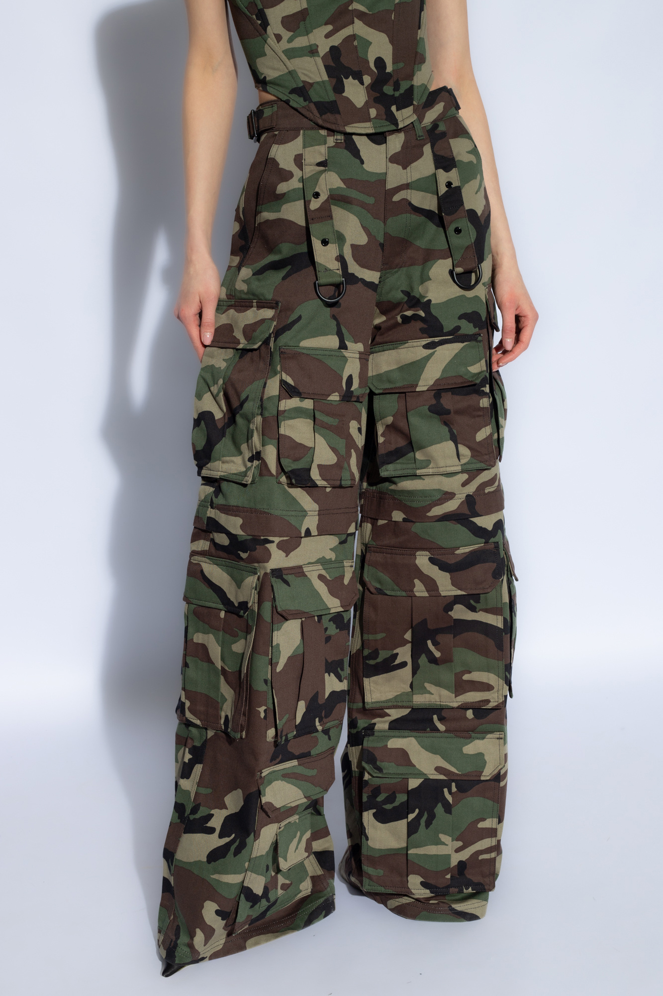 Vetements Camo Cargo Pants In Green